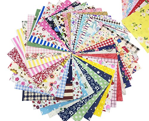 levylisa 200 PCS 4'' x 4''100% Precut Cotton Fabric Bundles, DIY Sewing Quarters Bundle, Cotton Quarter Fabric Bundle, Precut Fabric, Quilting Fabric Bundles, Precut Quilt Kit, Vintage Sheet Supply