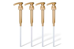 ALPENKOK 4 Pcs Coffee Syrup Pump Dispenser - Works as Skinny and Torani Syrup Pump - Fits Various 25.4 oz Bottles, Precise Dispensing 0.3oz & Lockable Design, Easy to Use & Clean, Ideal for Liquid & Pastes