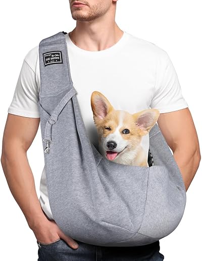 Adiwo Puppy Carrier Reversible Hands-Free Dog Sling Small Medium Pets Carrier