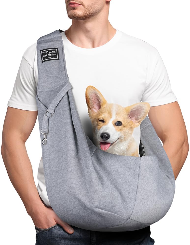 Adiwo Puppy Carrier Reversible Hands-Free Dog Sling Small Medium Pets Carrier
