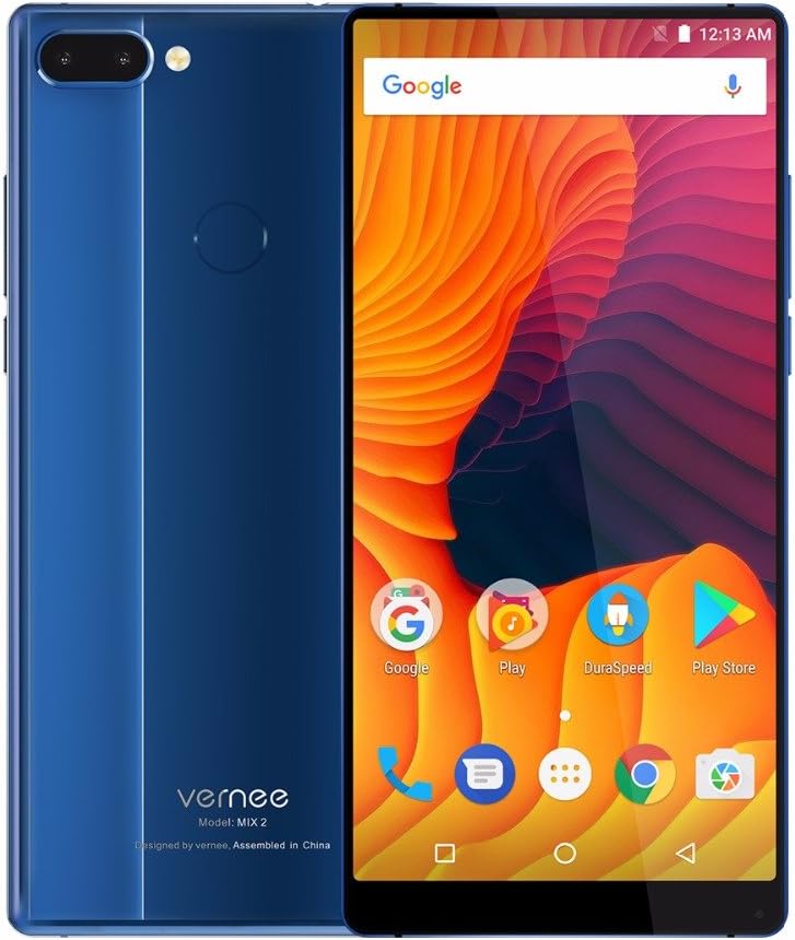 Vernee Mix 2 6.0'' 18:9 FHD Android 7.0 MT6757 Octa Core 4G RAM 64G ROM 4200mA 4G Dual Back Cameras (Blue)