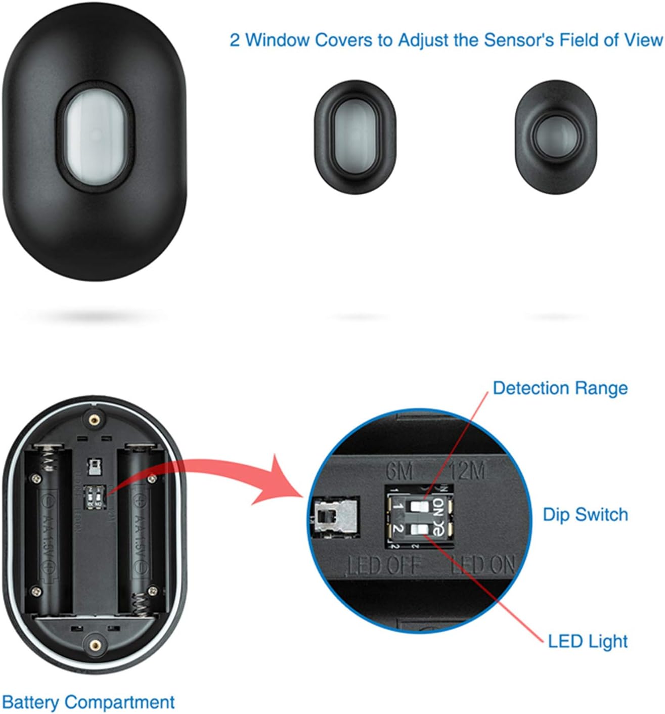 KERUI Extra Add-On PIR Motion Sensor for DW9 Driveway Alarm Wireless Weatherproof IPV4 Outdoor Black - Image 3