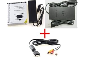 Video Game Accessories PS2 SLIM AC ADAPTER POWER CORD SUPPLY + AUDIO VIDEO AV CABLE By (Revolt Gamer)