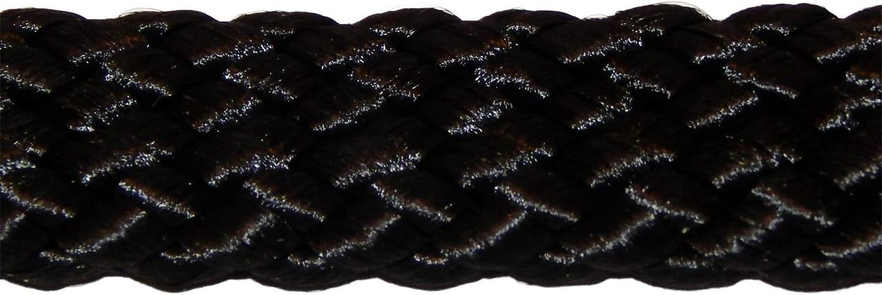 CBKnot 5/8" MFP Soft Flat Hollow Braid Flat Braid Rope x 50', 100', 200' and 600 Lengths Black, Camo, Lime, Red, Easy to Splice! (Black x 200 ft. Hank)