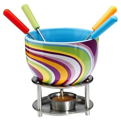Orka Mastrad Deluxe Chocolate Fondue Set - Pop Swirls