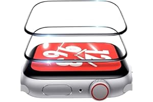 ZPIAR [2 Pack Apple Watch Series 8/7 45mm 41mm Tempered Glass Screen Protector Full Screen Coverage Bubble Free Anti-Scratch Waterproof Ultra HD Film for iWatch Series 7/8 (45mm, Black)