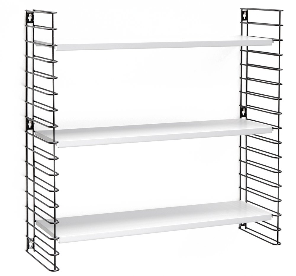 Tomado 4201178 3 Shelves Black/White Book Display - Book Display (700 mm, 210 mm, 680 mm, 4.39 kg)