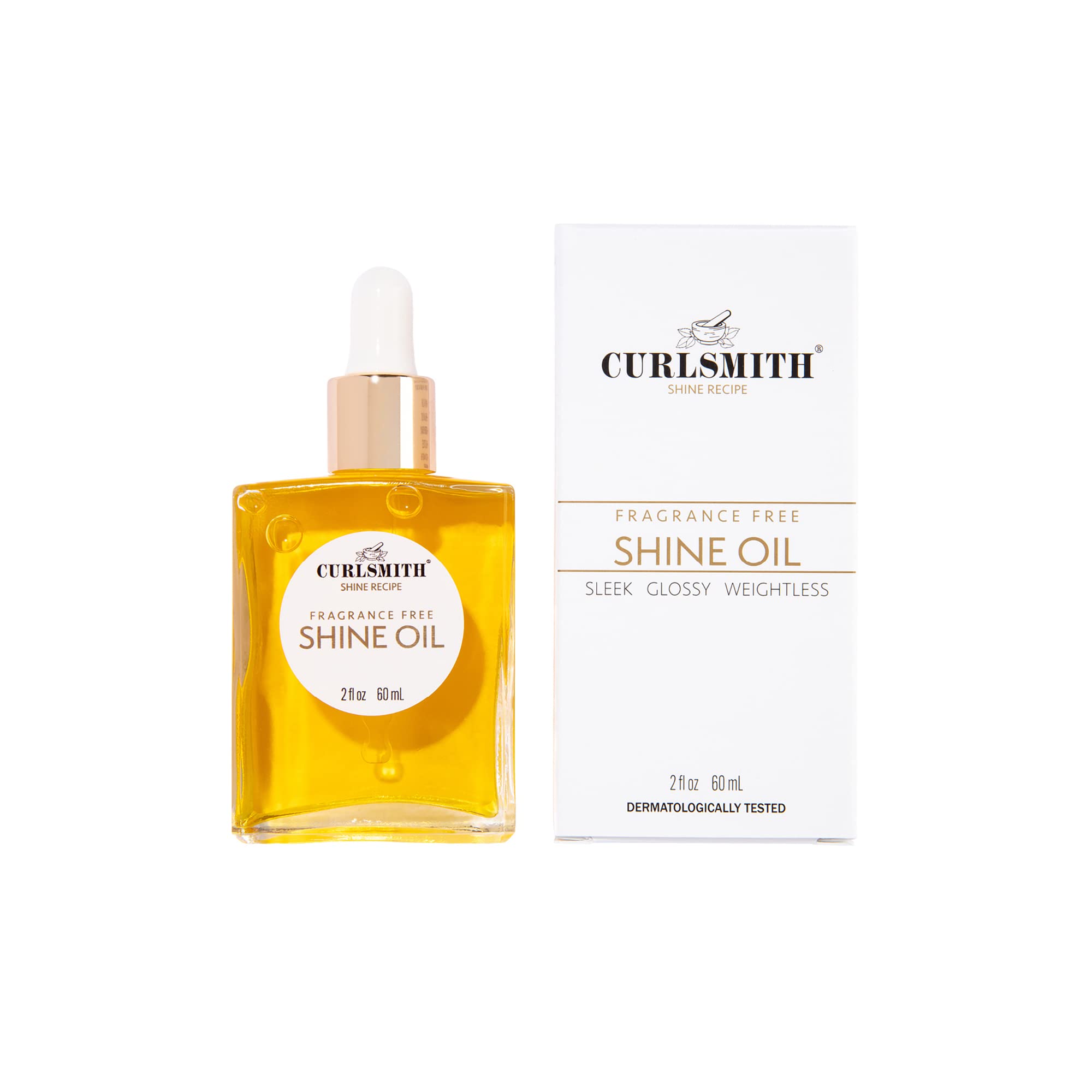 Photo 1 of CURLSMITH - Shine Oil, Sensitive, Fragrance Free, for All Curl and Hair Types, Vegan, 2 fl oz
