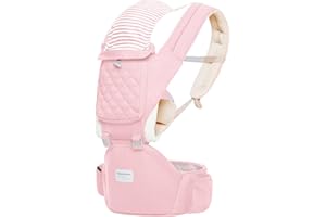 TALENBEEN Baby Carrier Newborn to Toddler, 6-in-1 Baby Carrier with Hip Seat Lumbar Support 7-41 lbs, Baby Soft Carrier for All Seasons & Positions, Adjustable Size for Shopping Hiking Travelling