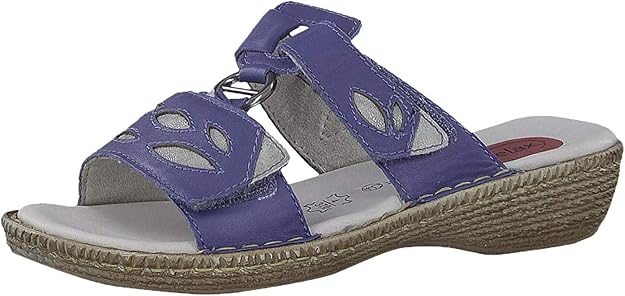 bright blue mules