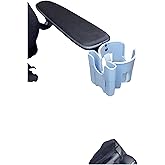 Armrest Cup Holder with Phone Mount, Gray, Compatible with Permobil Unitrack System