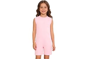 YOOJIA Special Needs Adaptive Clothing for Kids Girls Boys Autism Sensory Anti-strip Jumpsuit Sleeveless Unitard Romper