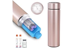 Bogush 60H Insulin Pens Cooler Travel Case Temp Display Medication Cooler for Travel TSA Approved Medicine Cooler Medical Diabetic Travel Cooler Bag Epipen Carry Case (Rose Golden)
