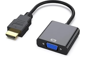HDMI to VGA, Gold-Plated Adapter (Male to Female) for Computer, Desktop, Laptop, PC, Monitor, Projector, HDTV, Chromebook, Ra