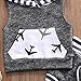 Newborn Baby Boys Girls Clothes Set 2 Pieces Stripe Plane Print Vest Hoodie+Shorts (6-12m, Grey)