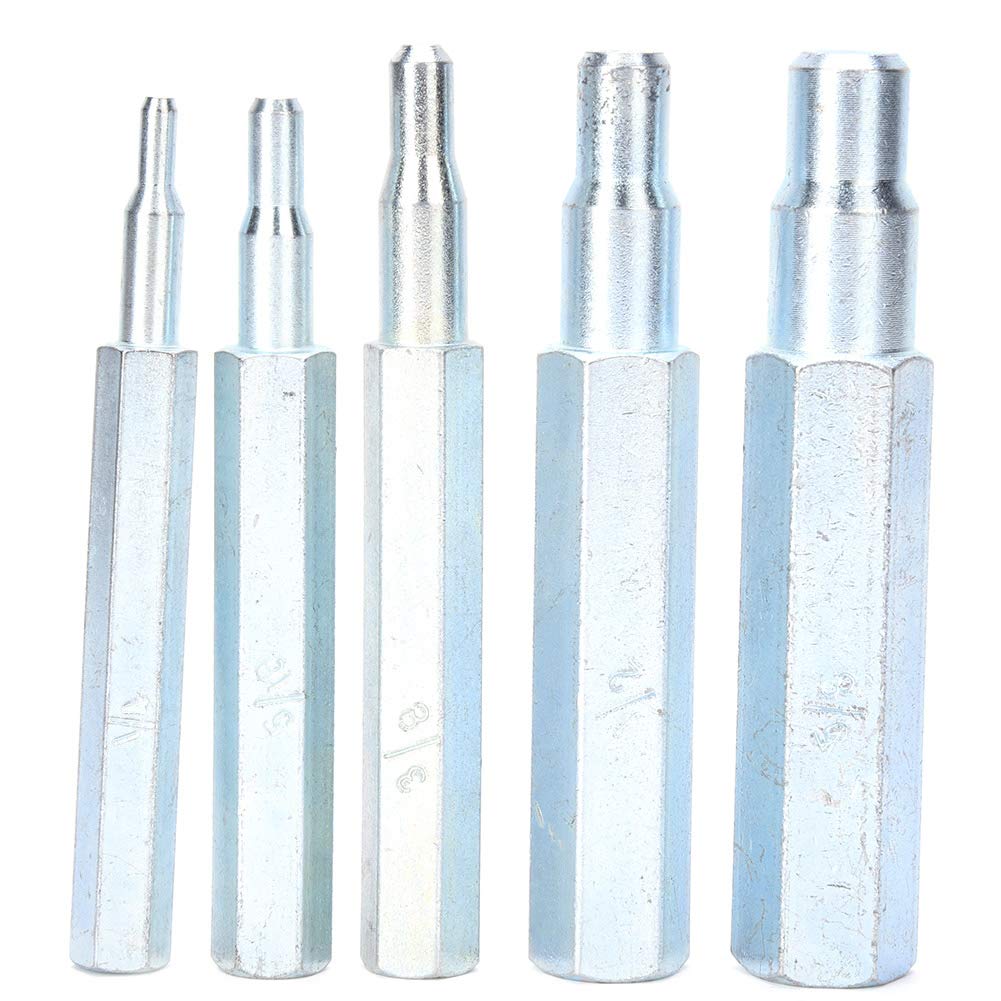 Swage Punch Kit with 5 Separate Swage Punches, 1/4 inchs, 5/16inchs, 3/8inchs, 1/2inchs, 5/8inchs, Industrial Pin Punches
