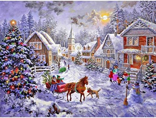 Diamond Painting,Caopixx Christmas Rhinestone Pasted Embroidery Painting Cross Stitch Home Decor (A2(25x30cm))
