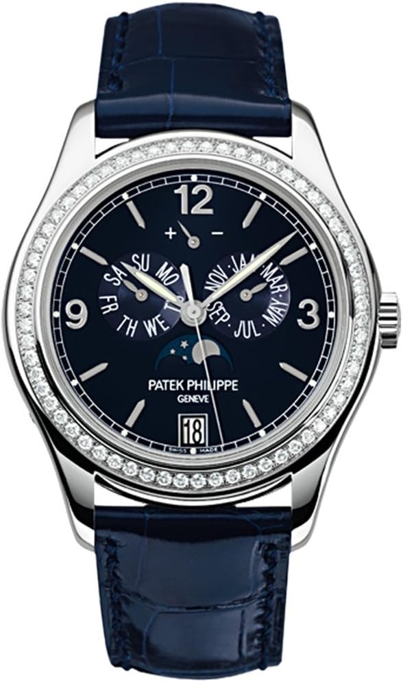 Patek Philippe Complications Annual Calendar 39mm White Gold Watch Navy Blue 5147G-001