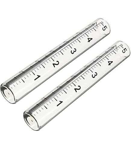 Rain Gauge,portable Glass Water Rainfall Measuring Tube Flat