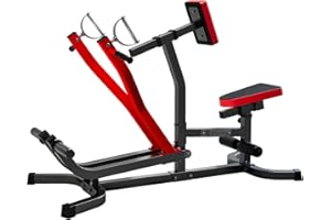 Seated Row Machine, GYHPD Plate Loaded Back Machines with Independent Arms, Multi Grip Positions with Rotating Handles, Upper Body Workout for Home Gym Workout Station