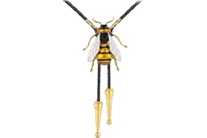 GelConnie Bolo Tie for Women 3D Animal Insect Bolo Tie for Men Western Cowboy Bee Stag Enamel Bolero Ties Christmas Gift