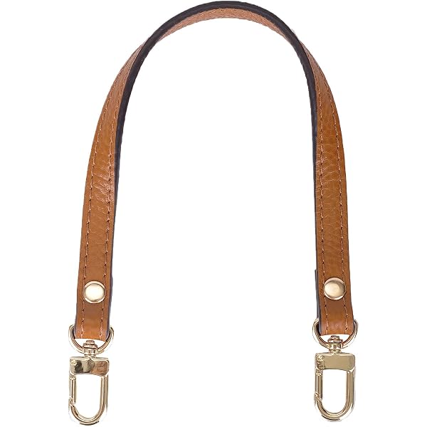 VanEnjoy Full Grain Leather Wristlet Keychain Strap - 13 Inches, Orange, With 2 Square Locks, For DIY Bags & Purses