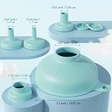 Pisol Wide Mouth Funnel Set with 5 Spouts & 2 Strainers Teal Kitchen Funnel view 7