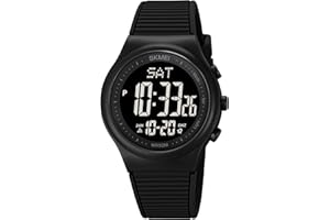 CakCity Digital Watch for Women Waterproof Stopwatch Sports Watches for Mens and Womens Unisex Outdoor Rubber Strap Multifunction Wristwatch with Luminous Display