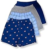 Stafford Men's Knit Boxer Shorts 4-Pack 100% Cotton Boxers Classic Fit, Breathable Soft Comfort Underwear Multipack with Dogs