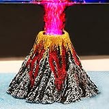 Uniclife Aquarium Volcano Ornament Kit with Air Stone Bubbler Fish Tank Decorations