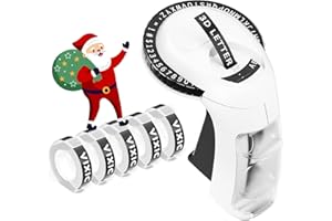 Vixic Embossing Label Maker, Vintage Embossed Label Makers, Old School Embosser Labeler with 5 Rolls 9mm 3D Waterproof-Labels, Manual Retro Label Maker Machine for Home Kitchen Office Kids Gifts