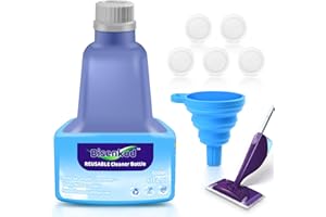Bisenkud Refillable Bottle for Swiffer Wet Jet Mop - 500ml /17 FL OZ - Leak-Proof HDPE Solution Bottle, Empty，Not for Power mop