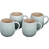 Le Creuset Stoneware Set of 4 Heritage Mugs, 13 oz. each, Sea Salt