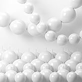 White Quick Link Balloons, 120PCS Linking Balloons for Making Balloon Wall Balloon Arch Balloon Chains, Pearl Balloons for Wedding Birthday Baby Shower Graduation Grad Party Decorations (6+10inch)