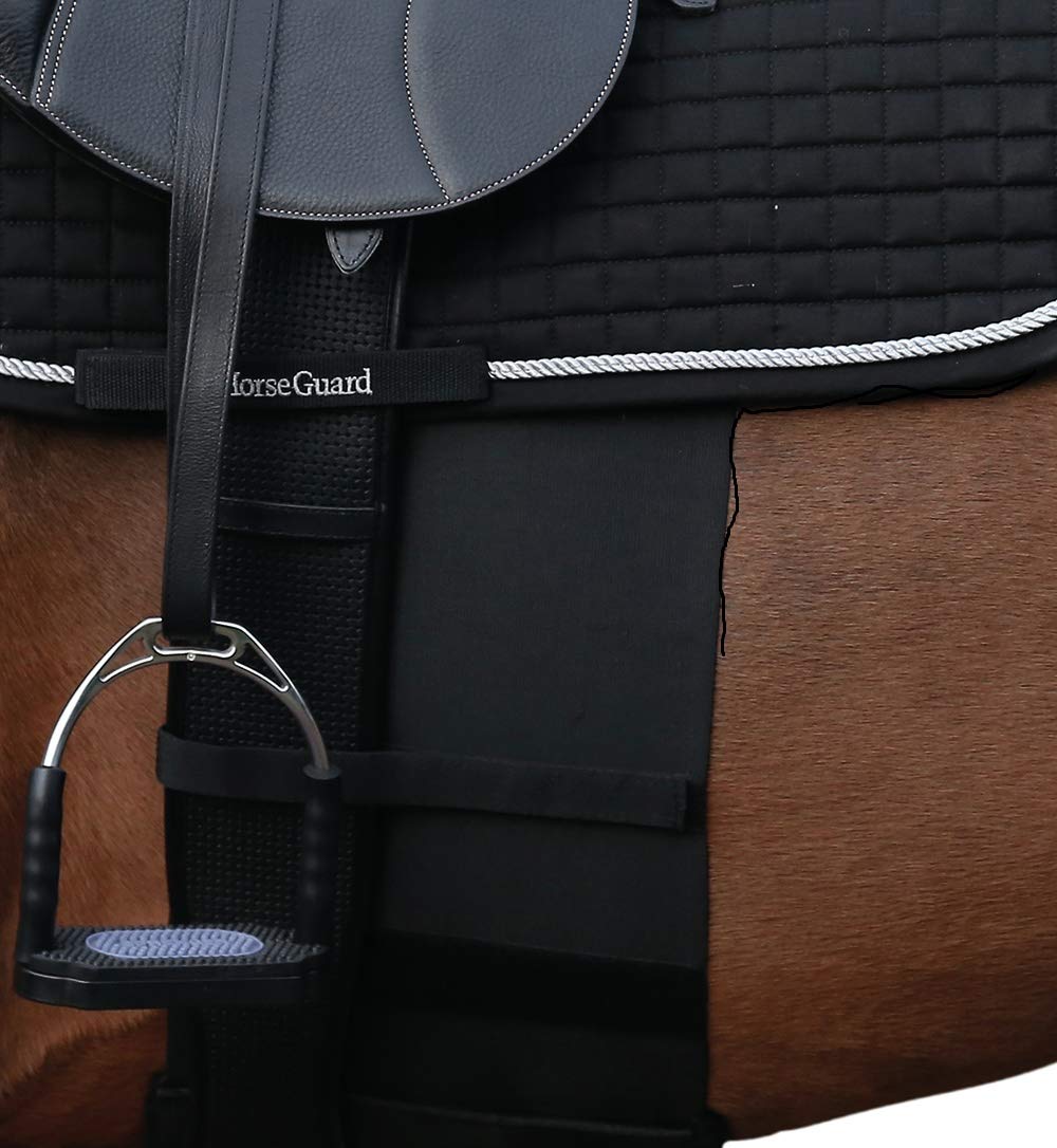 Spur Protector for Horse, Elastic, Black, Size Thoroughbred, Horse Sensitive Bandage - Track Protector