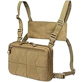 WYNEX Recon Kit Bag, Tactical Chest Pack Molle Vest Bags Front Pouch Multi-Purpose Daypack Concealed EDC Carry Pouch