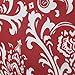 Pack of 2 CaliTime Cushion Covers Throw Pillow Cases Shells, Vintage Damask Floral, 18 X 18 Inches, Burgundy