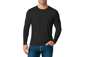 TMEEFEE Long Sleeve Rash Guard for Men: Dri Fit Sun Protection UPF 50+ Uv Cooling Moisture Wicking T-Shirt for Workout