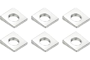 PATIKIL 6pcs Beveled Square Washers, M8x18mm Square Beveled Washers Bearing Strut Plate Flat Pad Spacer Carbon Steel for 8mm 