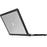 STM Dux Case for Microsoft Surface Laptop 13" (1st Edition) – Rugged Slim Protective Shell with Transparent Back, Non-Slip Feet, Open-Hinge Cooling, TPU Clip-On Design, Full Port Access - Black