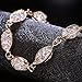 Mytys 2 Tone Palm Cuff Bangle for Women 18K Gold Plated Adjustable Size Hand Bracelets for Women (A3)