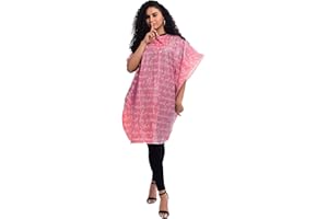Betty Dain Hair Stylist Shampoo Cape, Waterproof & Stain Resistant Vinyl, Soft Nylon Neckband, Durable & Reusable Client Cover, Touch-and-close Fastener, 36 x 54 inches, Secret Messages - Rose