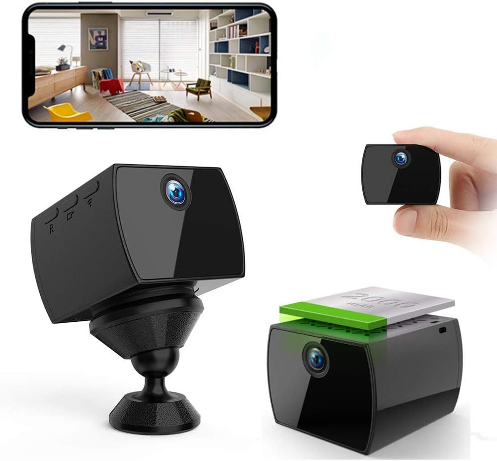Hidden Camera Spy Mini Camera - HD WiFi Night Vision Wireless Real Time Phone View Live Video Recorder Motion Detection Monitor Security Nanny Cam
