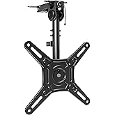 ELIVED Flip Down Ceiling TV Mount for Most 14-40 Inch TVs, Floding TV Mount for Flat and Pitched Roof, Height Adjustable Full