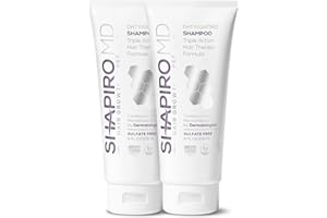 Shapiro MD Hair Growth Experts Hair Loss Shampoo | DHT Fighting Vegan Formula for Thinning Hair Developed by Dermatologists | Experience Healthier, Fuller and Thicker Looking Hair | 2 Month Supply