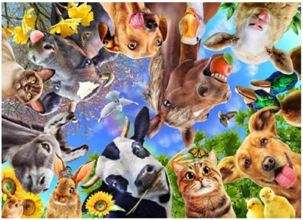 Adult Puzzle 1000 Pieces Farm Animals Selfie Fun Game DIY Home Decoration