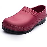 TWODNAWK Men‘s EVA Chef's Shoes Comfort Slip-on Round Toe Lightweight Soft Waterproof Oil-Proof Anti-Slip Work Shoes for Kitchen Medical Restaurant