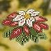 Pink Poinsettia Beaded Counted Cross Stitch Ornament Kit Mill Hill 2007 Winter Holiday MH187304