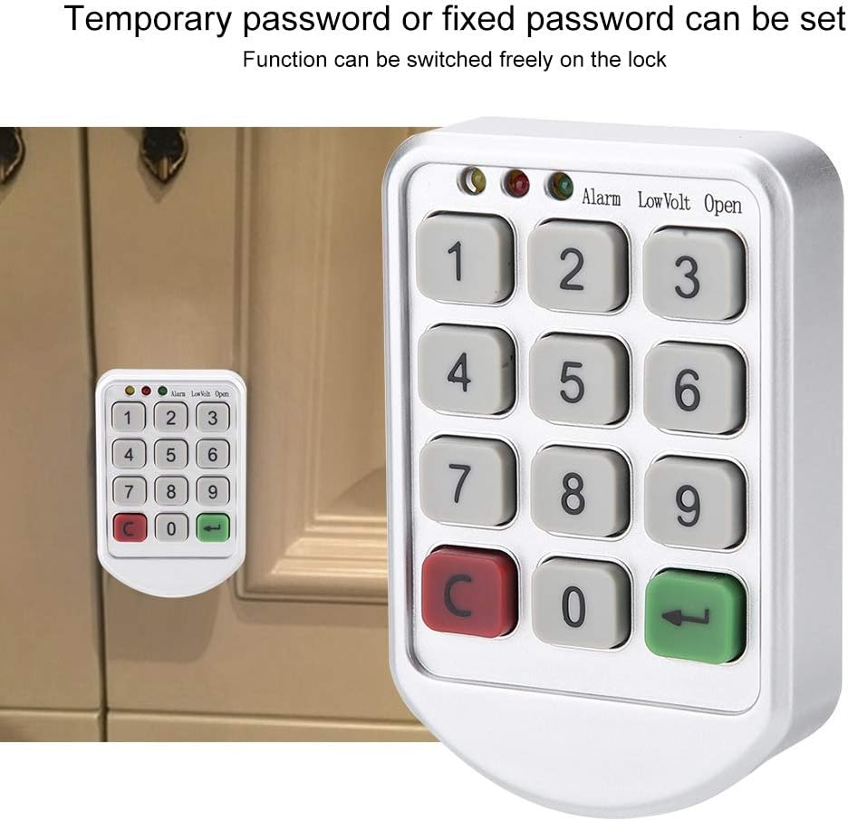 Electronic Cabinet Lock Kit Set,Keyless Digital Electronic Intelligent Password Keypad Number Cabinet Door Code Lock for Lockers,Office Cabinets - Image 4