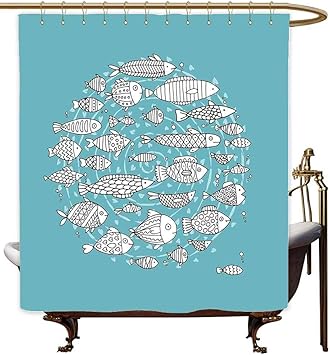 Amazon Com Skdsarts Shower Curtains For Kids Unisex Doodle Baby